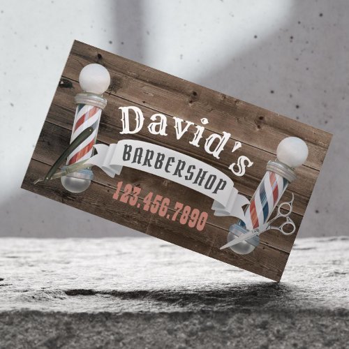 Barber Barbershop Hair Stylist Vintage Hairdresser Business Card