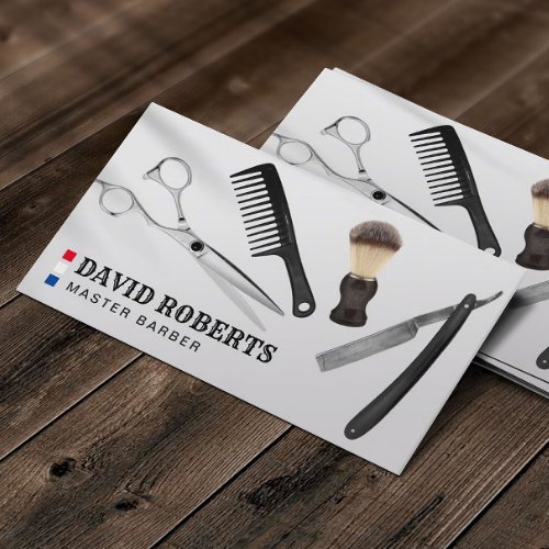 Barber Barbershop Professional Hair Stylist Business Card