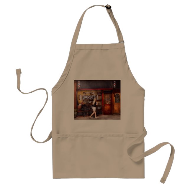 Barber - Barbershop - Time for a haircut Adult Apron (Front)