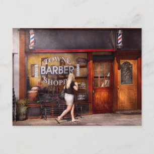 Barber - Barbershop - Time for a haircut Postcard