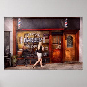 Barber - Barbershop - Time for a haircut Poster