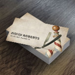 Barber Barbershop Vintage Razor Hair Salon Business Card<br><div class="desc">Barber Barbershop Hair Stylist Vintage Razor Business Cards.</div>