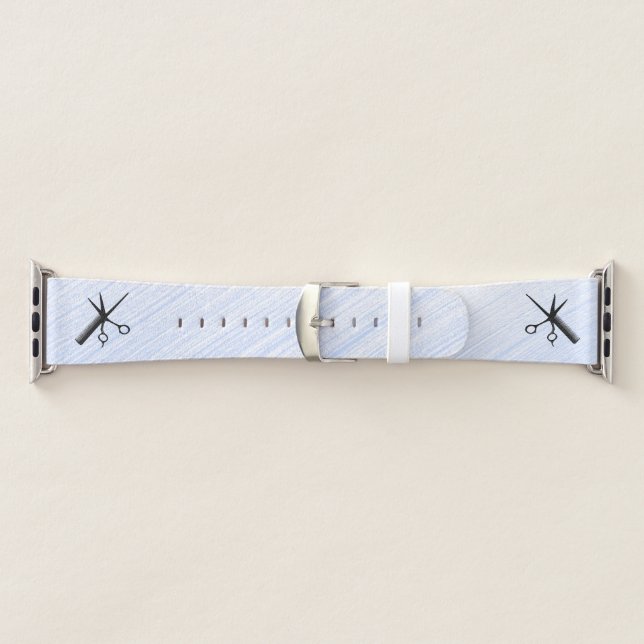 Barber Beautician Design Blue Apple Watch Band (Band)
