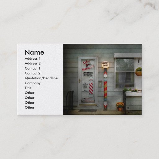 Customizable Barber - Belvidere, NJ - A Family Salon Business Card Templates