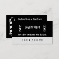 Striped Pattern Rose Business Loyalty Punch Card, Zazzle