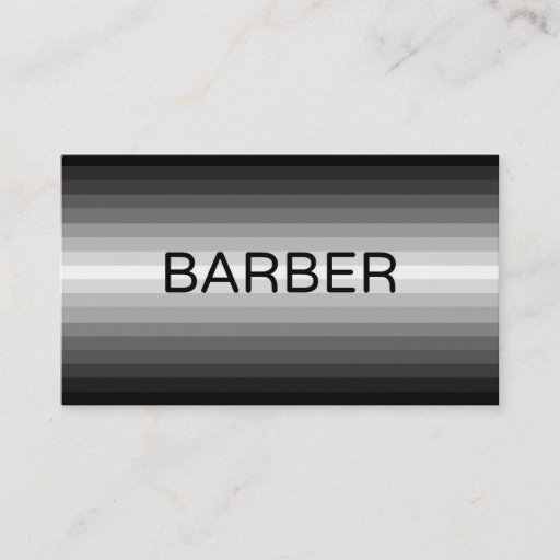 Customizable Barber Black to White Business Card