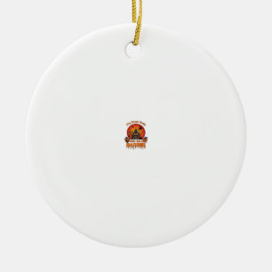 Barber Broom Broke Halloween Pumpkin Clipper Haunt Ceramic Ornament