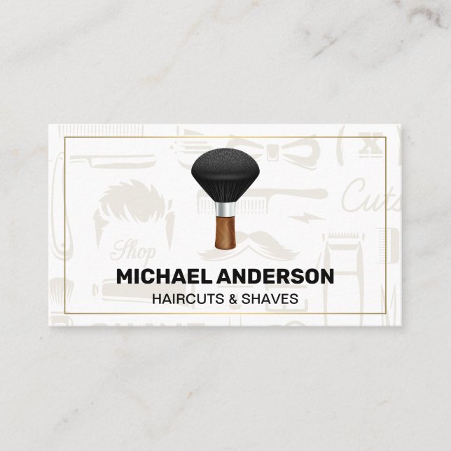 Barber Brush | Shop Owner Business Card (Front)