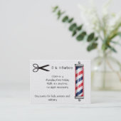 barber business business card (Standing Front)
