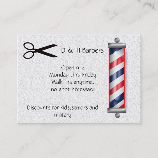 Customizable barber business business card templates