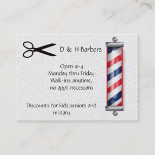 barber business card