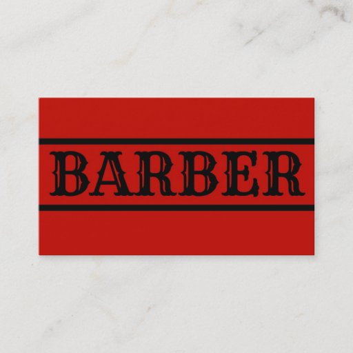 Customizable Barber Business Card