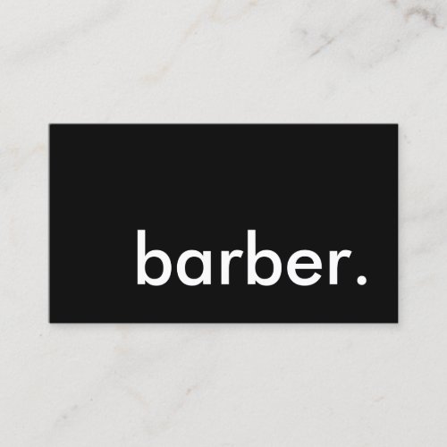 barber business card