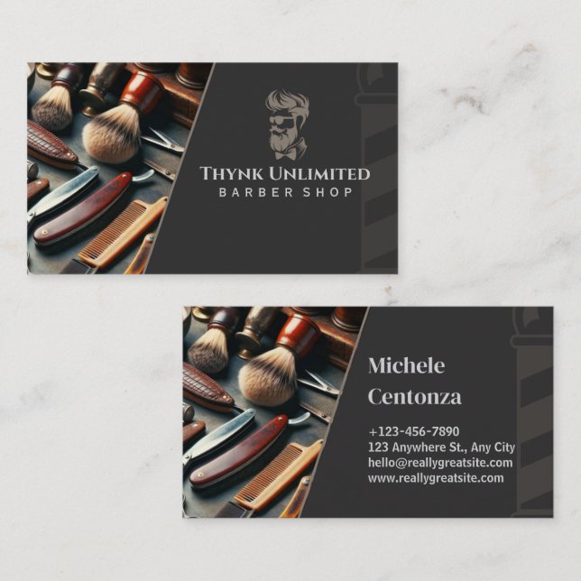 Barber Business Card – Customizable (Front/Back)