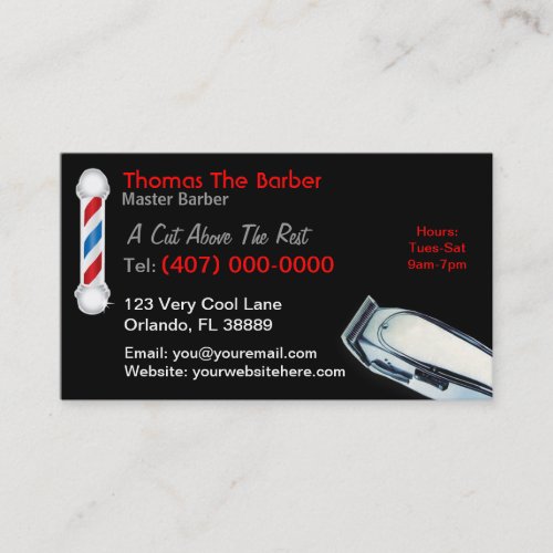 Barber Business Card Hair cuts  Styles