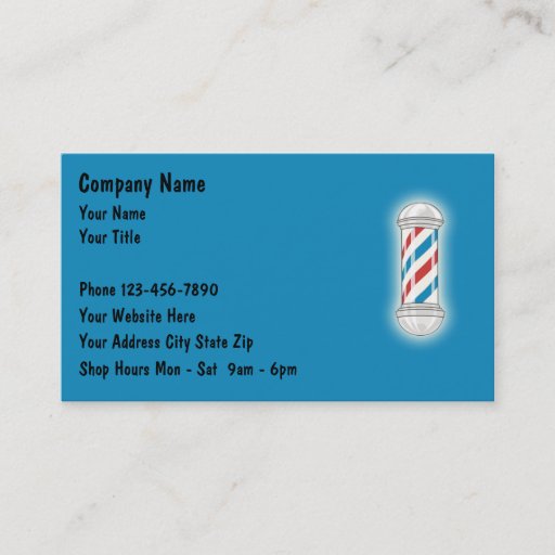 Customizable Barber Business Cards