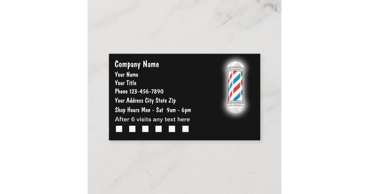 Barber Business Cards