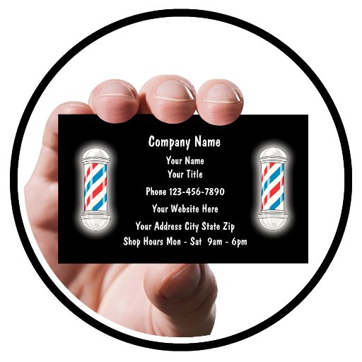 Customizable Barber Business Cards