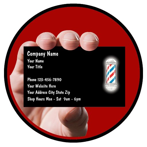 Customizable Barber Business Cards