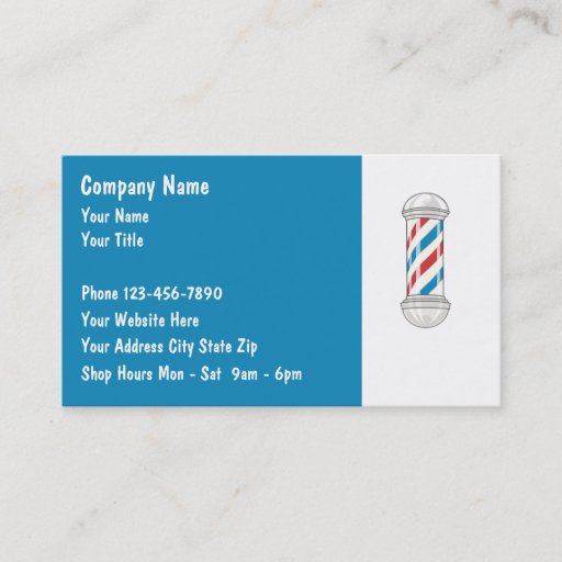 Customizable Barber Business Cards