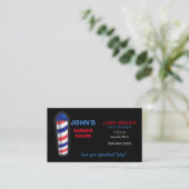 barber businesscard with appointment card on back (Standing Front)