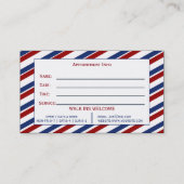 barber businesscard with appointment card on back (Back)