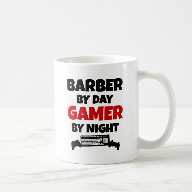 Barber by Day Gamer by Night Coffee Mug (Right)