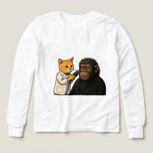 Barber Cat & Chill Gorilla Sticker Tri-Blend Shirts