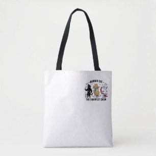Barber Cat Sharpest Crew - Premium Artistic Tote B