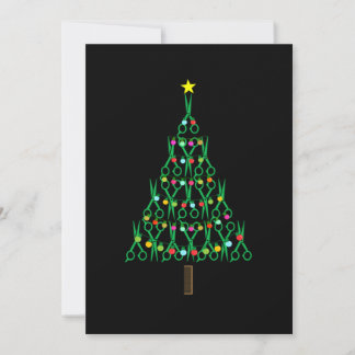 Barber Christmas Tree Haircutter Stylist Gift Invitation