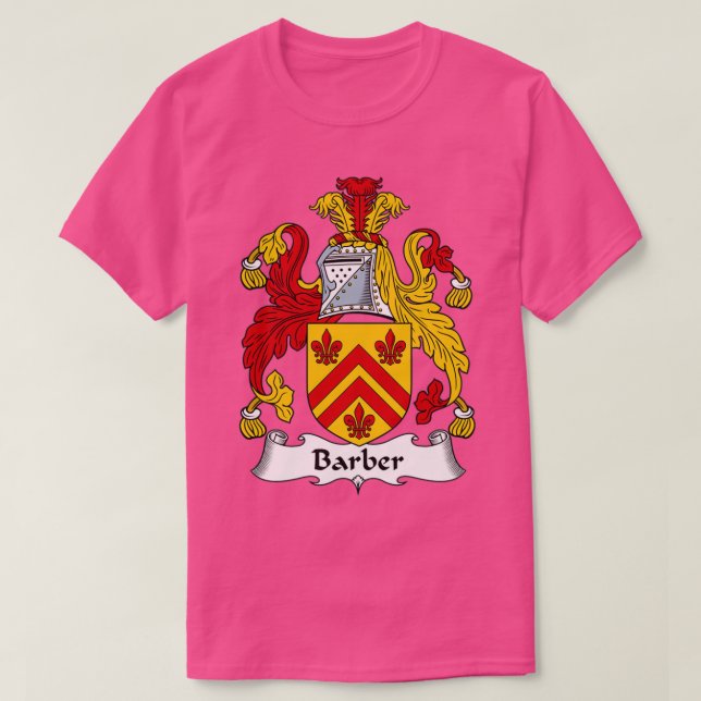 Barber Coat of Arms Family Crest Shirt (Design Front)