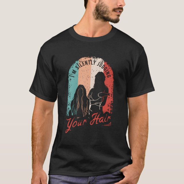 Barber Costume For A Hairstylist And Hairdresser T-Shirt (Front)