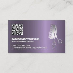 Barber Custom QR Business Card