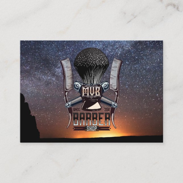 barber dark sky business card (Front)