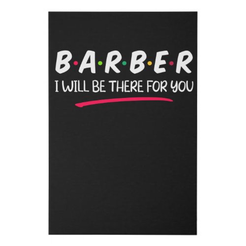Barber Design  _ Barber quote Faux Canvas Print