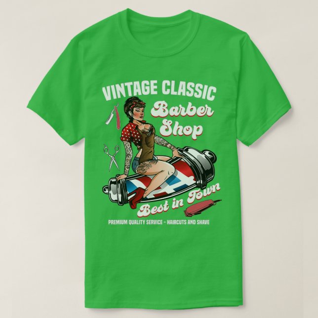 Barber Design Gifts for Hairdresser Mens Hair Barb T-Shirt (Design Front)
