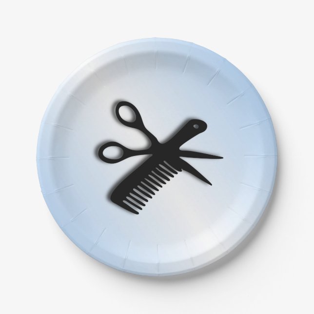 Barber Design Paper Plates (Front)