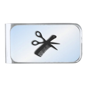 Barber Design Silver Finish Money Clip