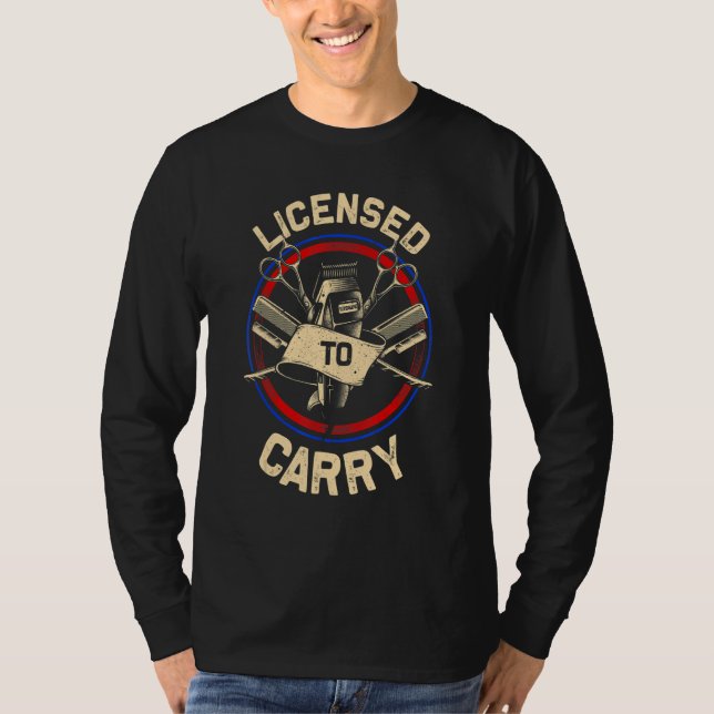 Barber Designs For Men Dad Hairstyling Stylist Too T-Shirt (Front)