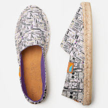 Barber Espadrilles with a Bold Barber Shop Design