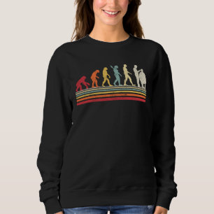 Barber Evolution of Man Vintage Retro Dad Sweatshirt