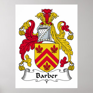 Barber Family Crest Poster