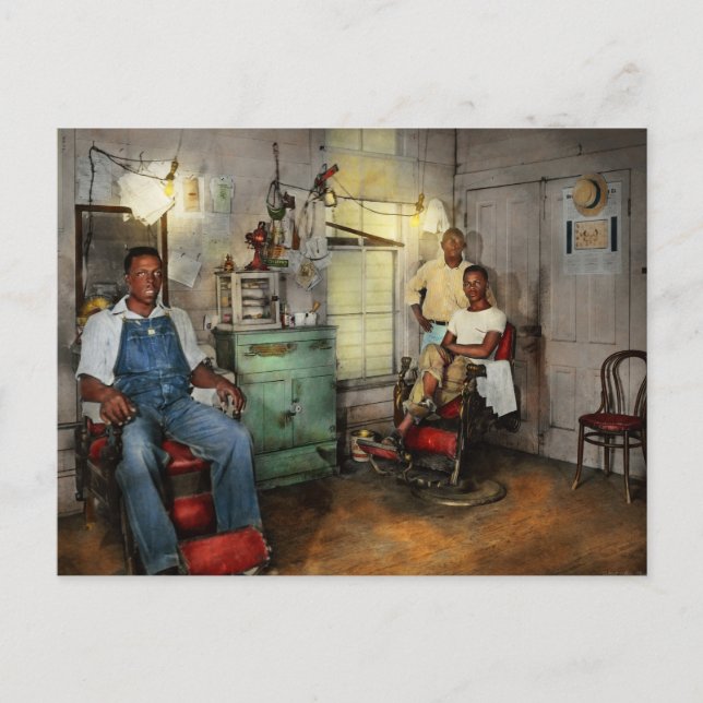 Barber - Family owned 1942 Postcard (Front)