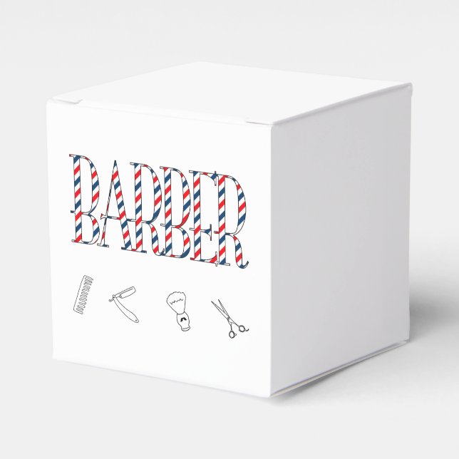 Barber Favor Boxes (Front Side)