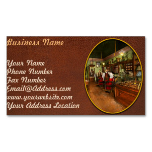 Barber - Free pipe with every haircut 1900 Business Card Magnet