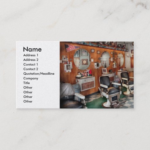Customizable Barber - Frenchtown Barbers Business Card Templates
