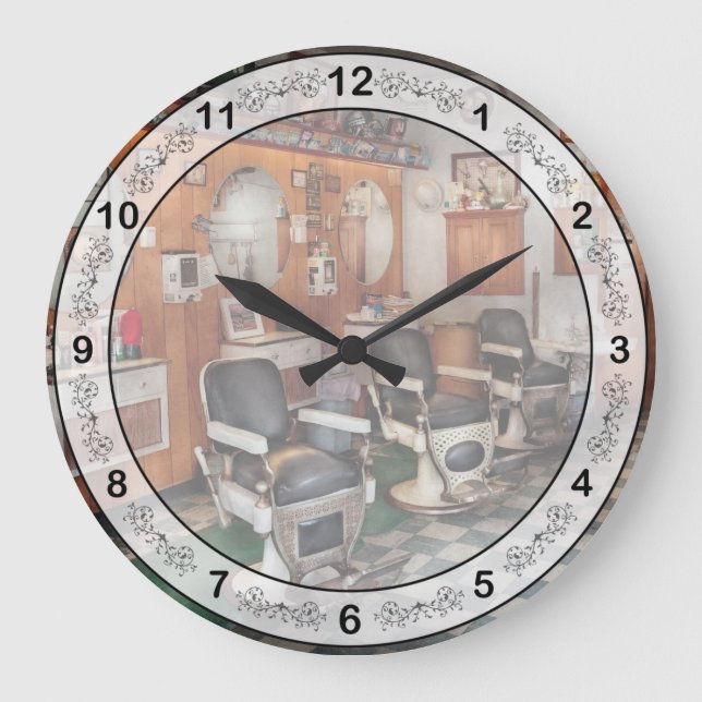 Barber - Frenchtown Barbers  Large Clock (Front)