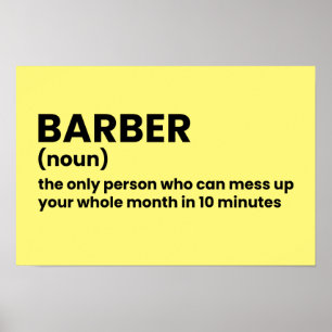 Barber Funny Definition Wall Art