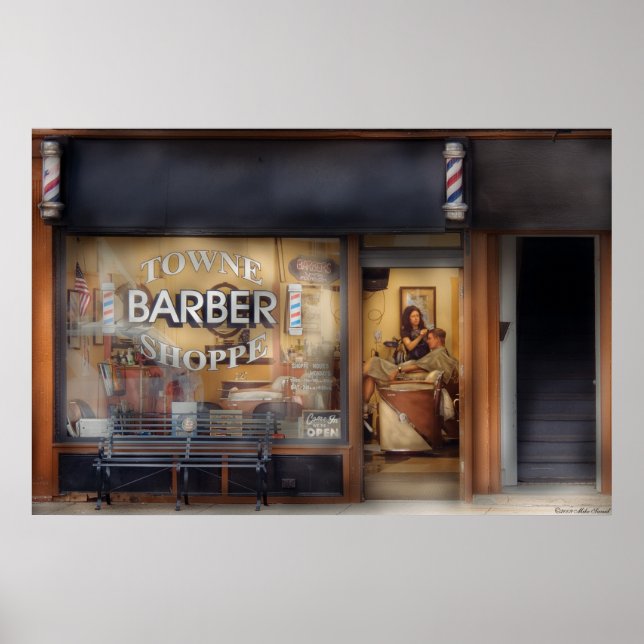 Barber - Getting a hair cut Poster (Front)