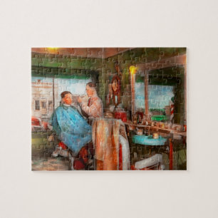 Barber - Getting a trim 1942 Jigsaw Puzzle